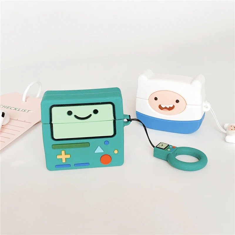 Temps d'aventure avec Finn et Jake Machine de Jeu Bluetooth Casque Pour Airpods Pro Dessin Anim&eacute; Mignon 3D Silicone Souple casque couverture - ANKUX Tech Co., Ltd
