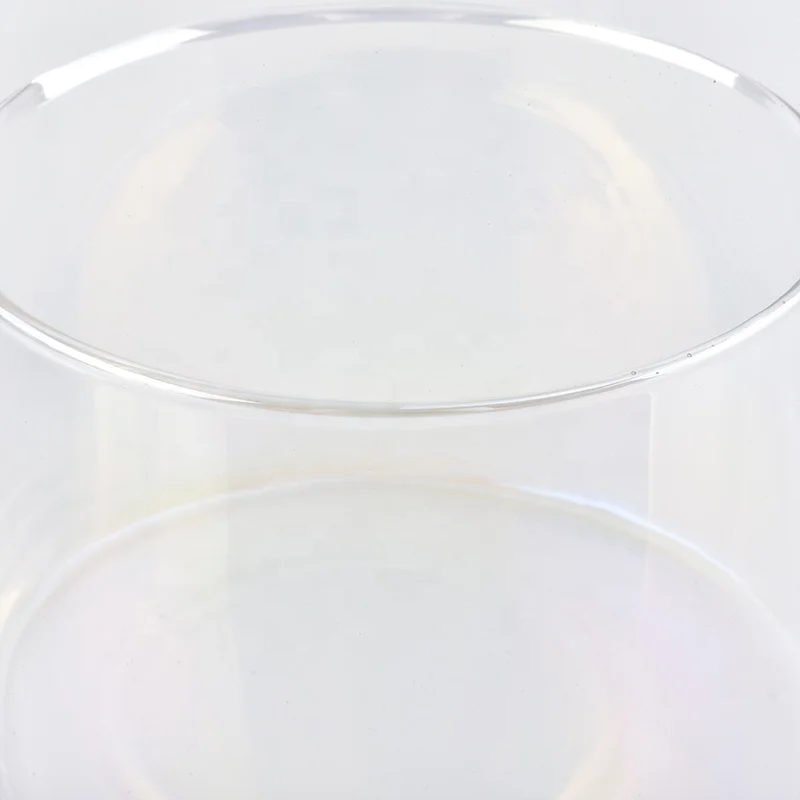Luxury Holographic glass jar empty candle vessels