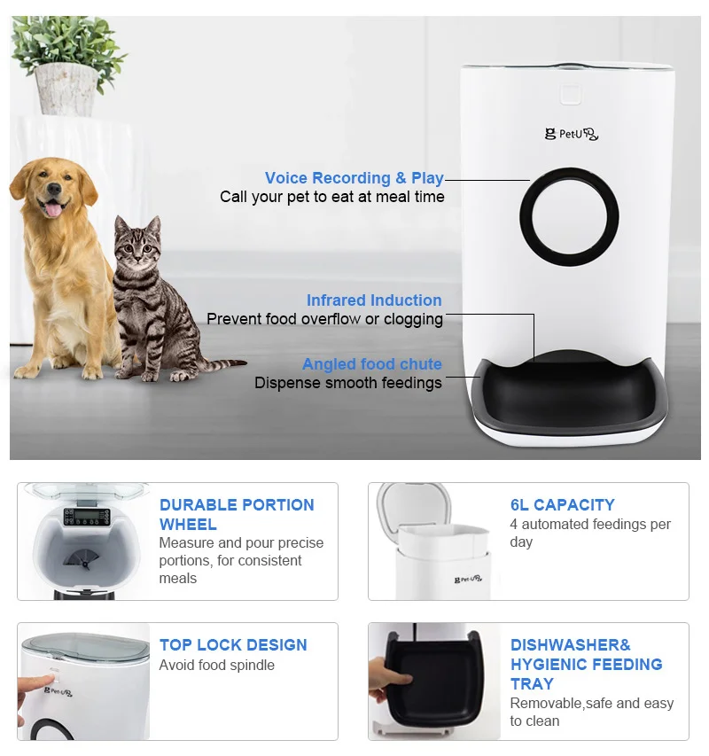 uunitona automatic pet feeder