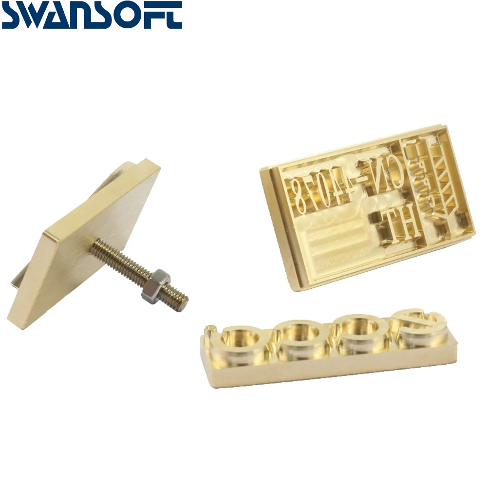 Swansoft Custom Brass Leather Stamping Mould Diy Personalized Brand