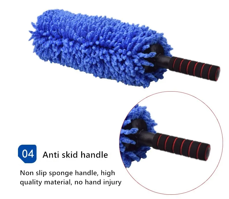 Washable Super Soft Microfiber Multipurpose Duster Handle Car Cleaning