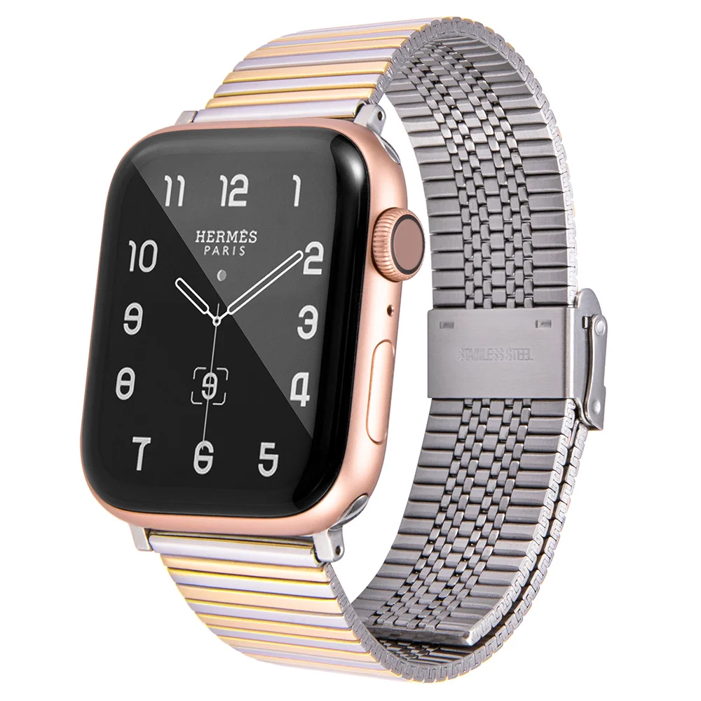 Stainless Steel Metal Strap For Apple Watch Band 6 5 Bracelet Watch
