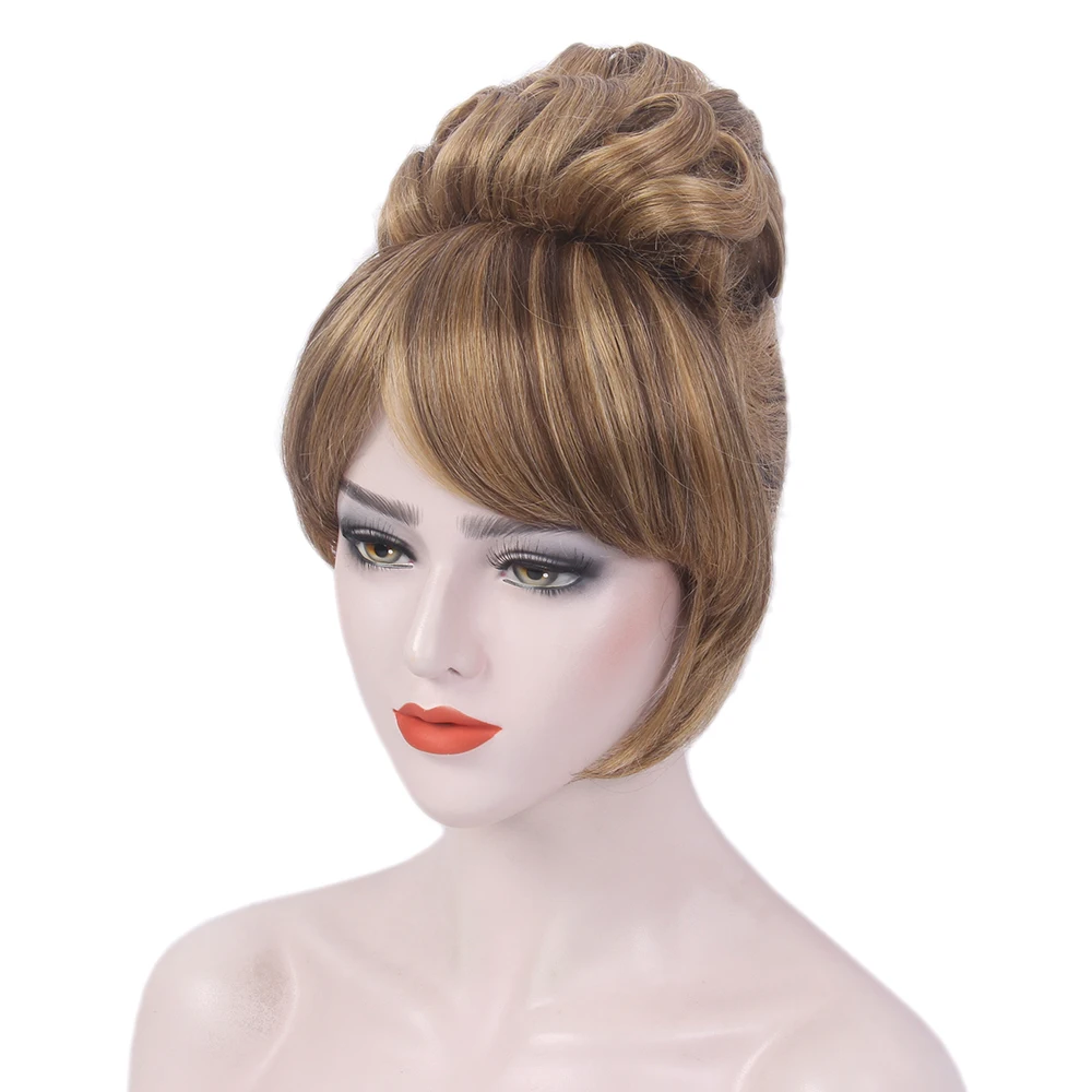 blond bouffant wig