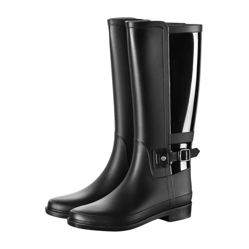 Aphixta Botas Largas, Botas altas hasta el muslo con cremallera para mujer,  Botas de lluvia para mujer, zapatos de agua de goma para exterior, Botas de  Invierno para mujer, Botas para mujer|Botas