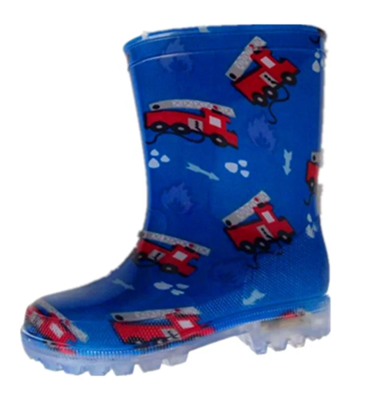 New Trendy Kids Rain Boots Colorful Pvc Light Up Shoes Children