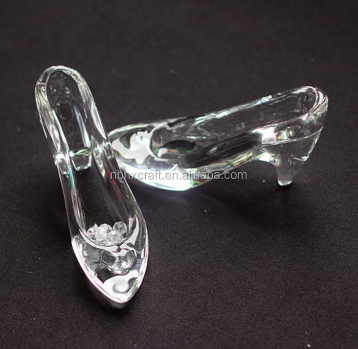 Shoe Slipper Gift Crystal Cinderella Shoe Figurine Paperweight 