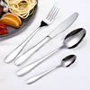 Wholesale silver cutlery set includes spoon, fork and knife with retro design flatware