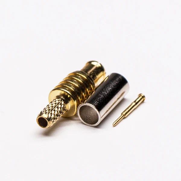 mcx 插头直头压接电缆 rg6 rg174 mcx 公头开关连接器同轴连接器