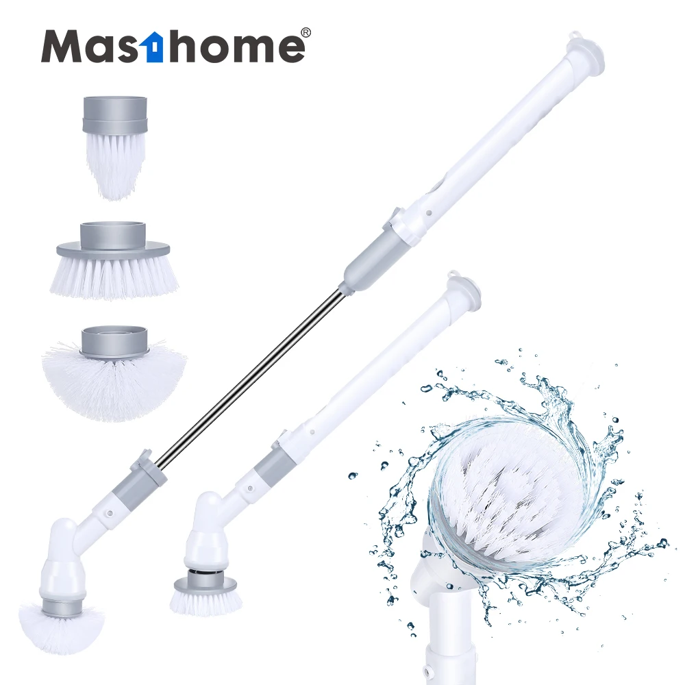 Masthome Long Handle Roof Power Scrubber Rechargeable Electric Cleaning