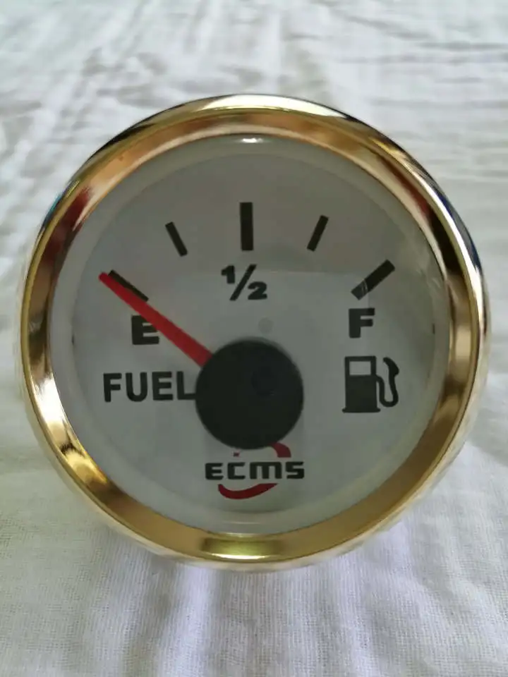 Fuel Tank Level Gauge 240-33ohms 9-32V 52mm 2" 316L Bezel Marine Boat Yacht Auto