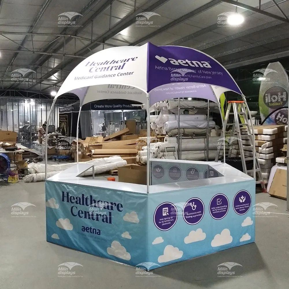 Suppliers Waterproof Fabric Canopy Food Cart Outdoor Events Metal Folding Gazebo Trade Show Dome