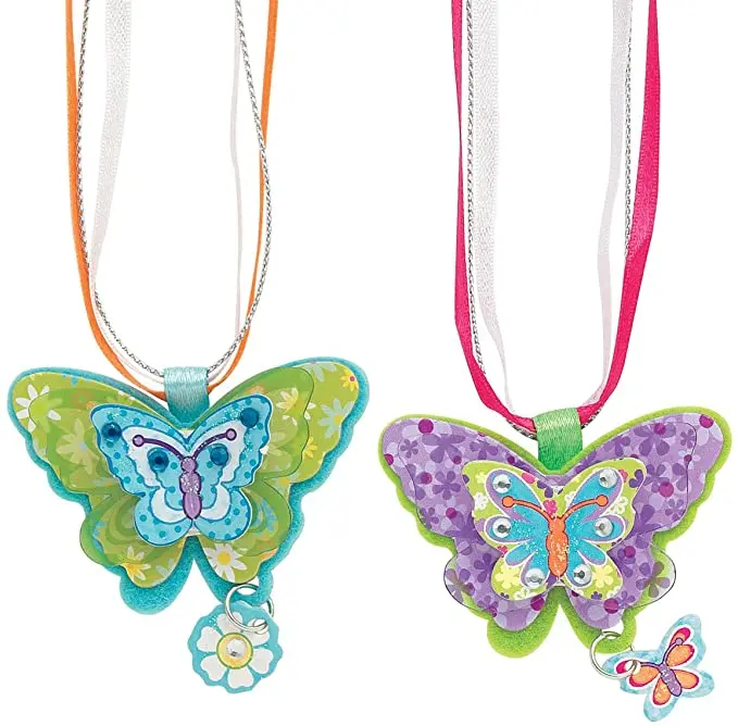 Kit Butterfly Necklaces Creativity for Kids 