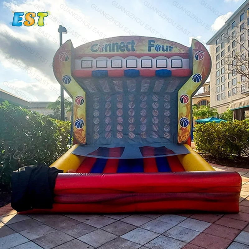 Carnival Sports Interactive Inflatables Connect 4 Basketball Shooting