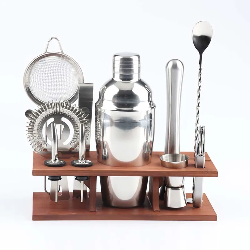 Light natural brown and Silve cocktail shaker set