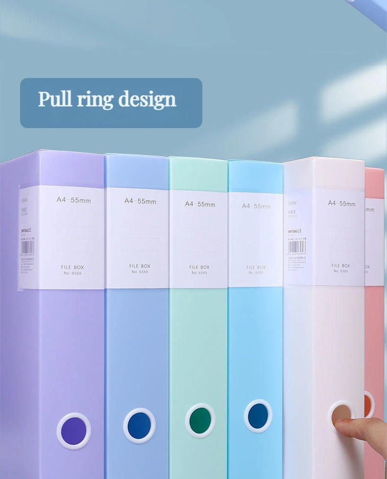 A4 Plastic File Box Thickened Data Box Office Bill Storage Box Folder