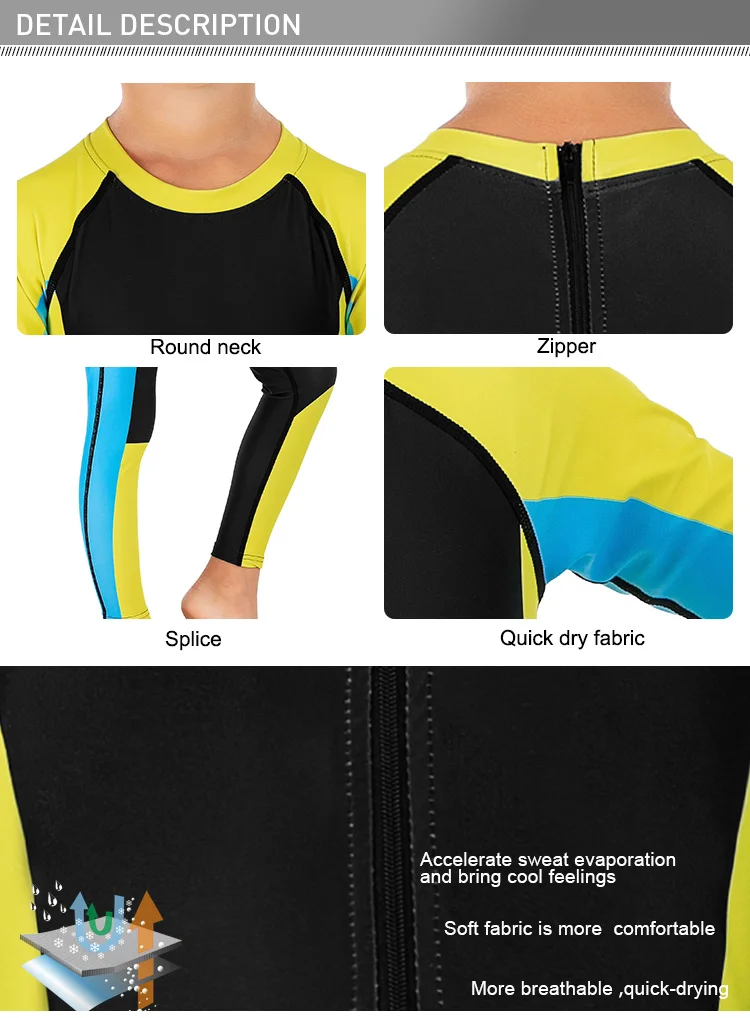 Children full swimsuit manufacturer swimming costumes for kids-boys one piece freediving wetsuit