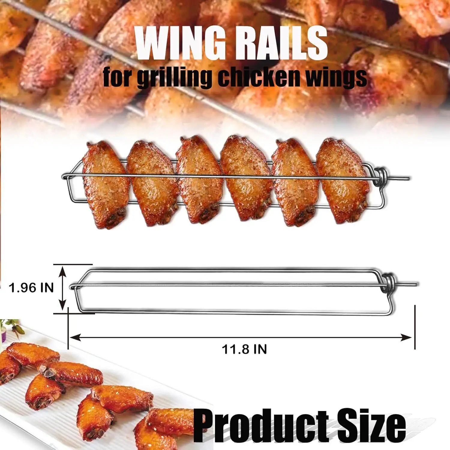 Wholesale Customized New cross-border wing rails grilling outdoor barbecue forks grills and BBQ tools manufacture