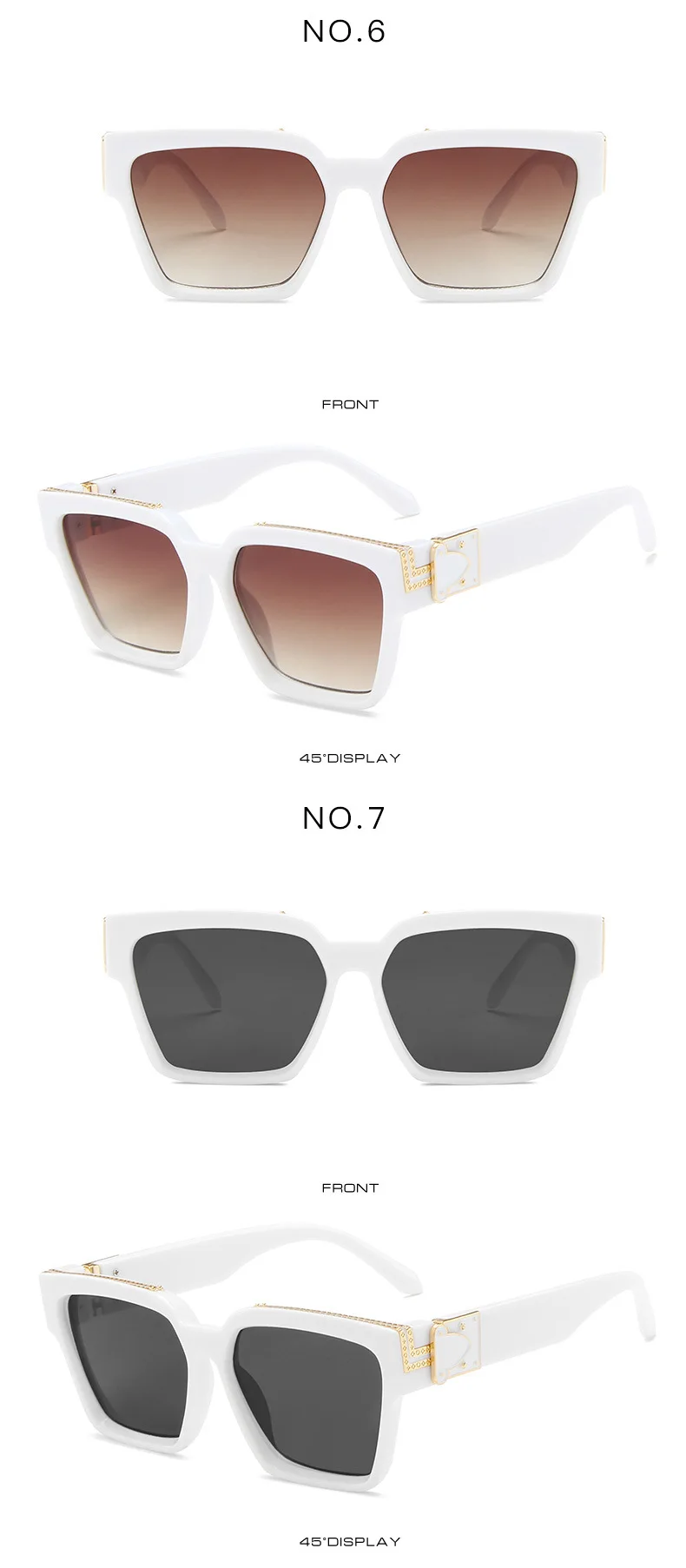 Wholesale NEW personalized sunglasses for men millionaire glasses for women  web celebrity square sunglasses for hip hop fashion sunglass From  m.