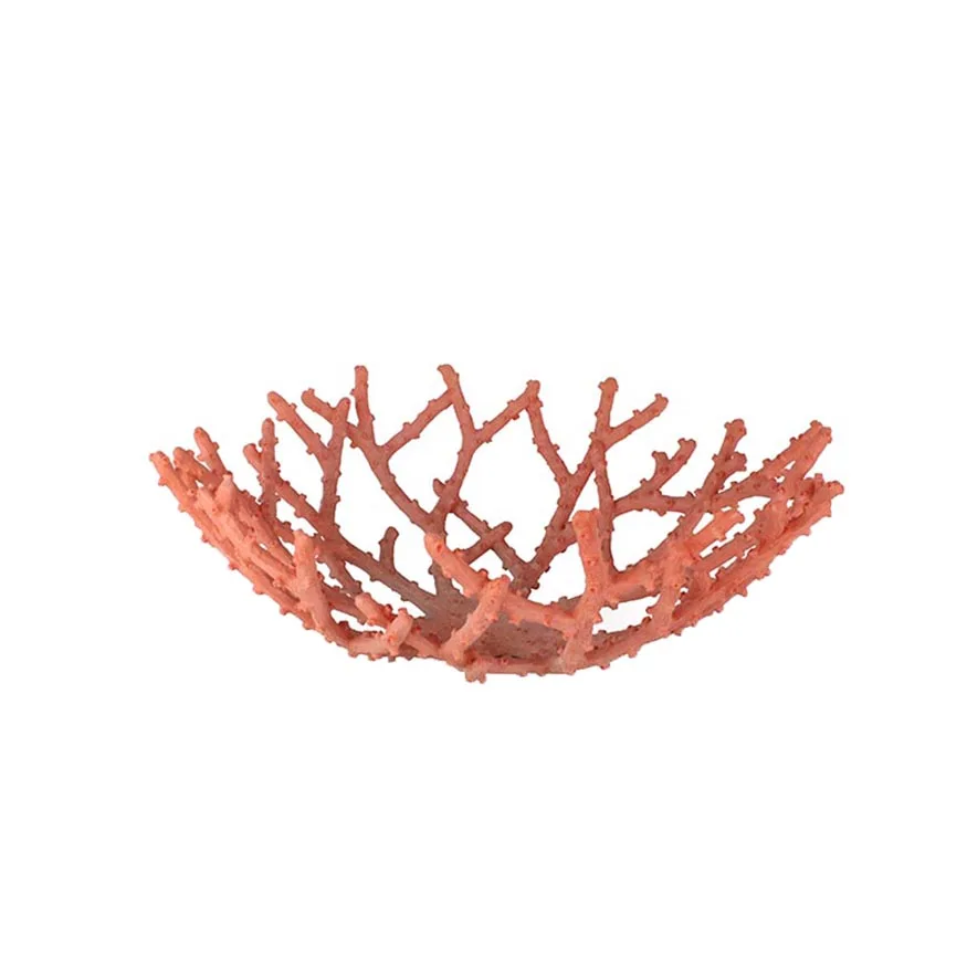 Resin coral look Basket Decorative Bowl handmade decorative tray supplier