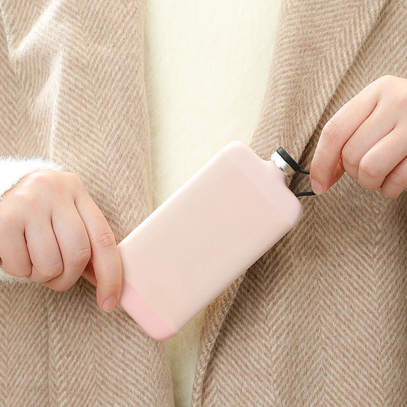 Factory Wholesale Bottle Shaped Rechargeable Hand Warmer Power Bank 10000mAh with Built-in Cable - ANKUX.COM