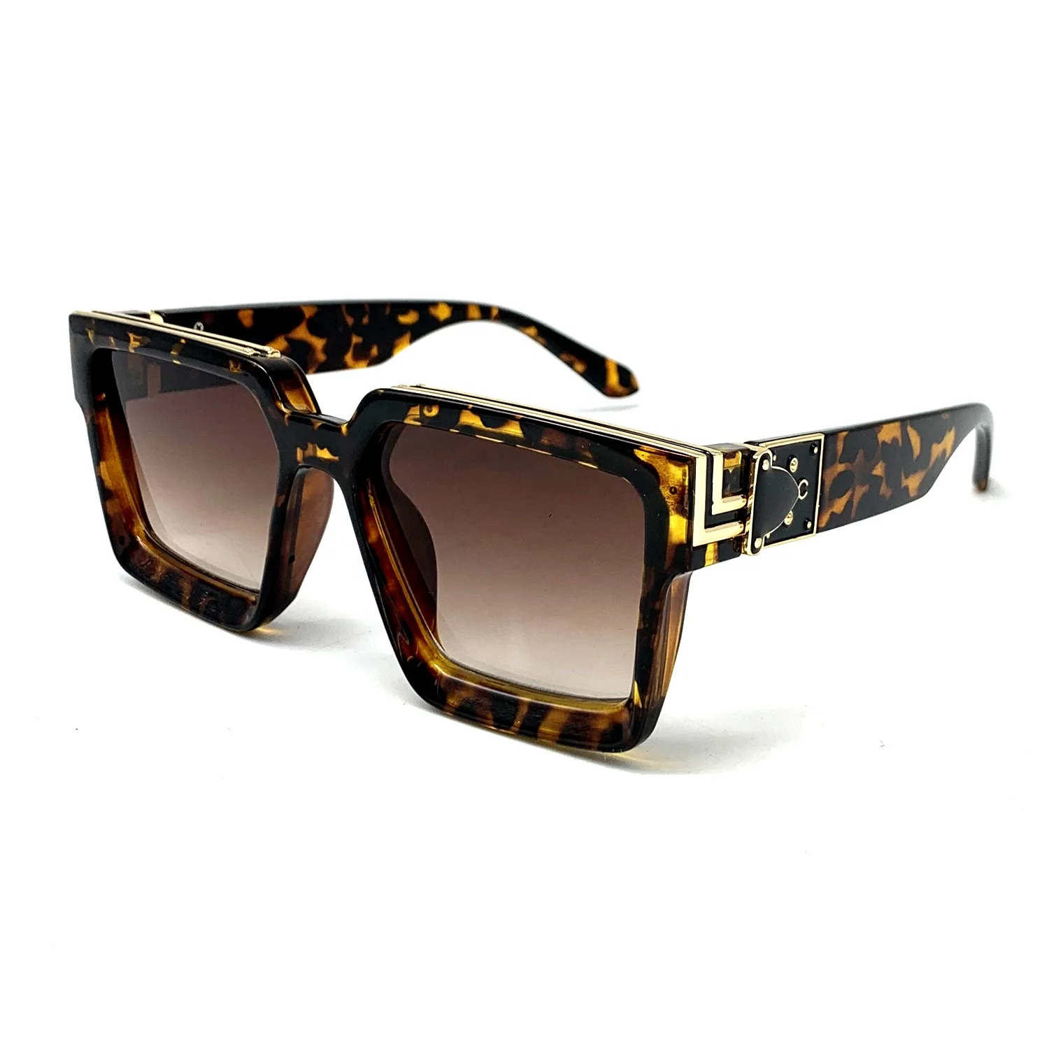

2020 Trendy Sun Glasses Italy Design Retro Steampunk Square Futuristic Men Women Sunglasses, Customized color