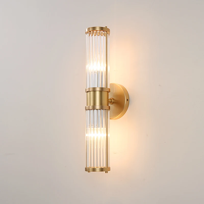 Modern wall sconces living room brass wall lamp glass wall lighting