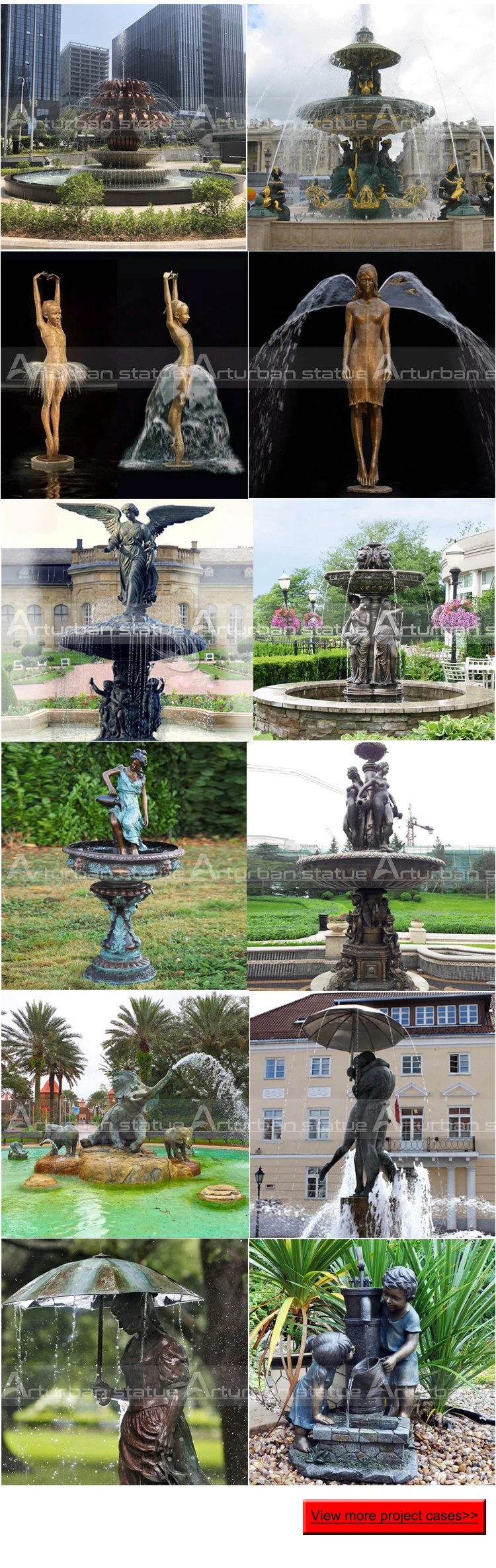 Life Size Bronze Horse Fountain