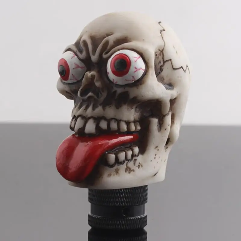 Car Truck Red Tongue Skull Manual Gear Stick Shift Shifter Lever Knob Universal