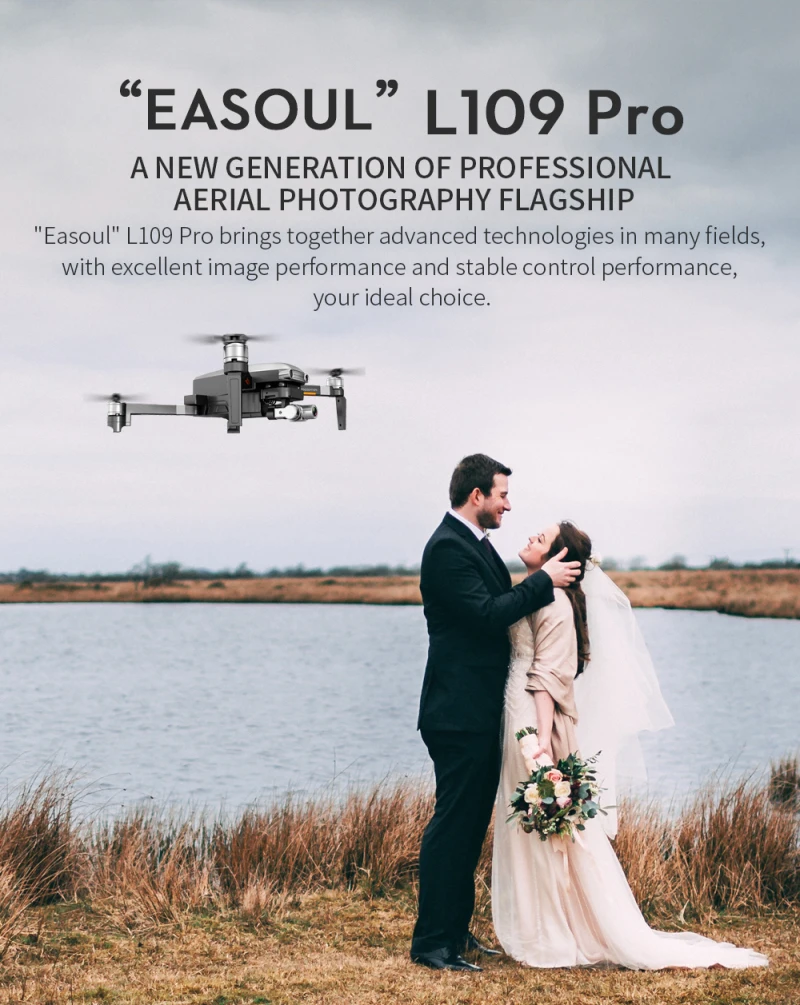 L109 Pro GPS Profissional Drone with HD 4K Camera 2-Axis Anti-Shake Self-Stabilizing Gimbal 5G WiFi FPV RC Quadcopter Helicopter