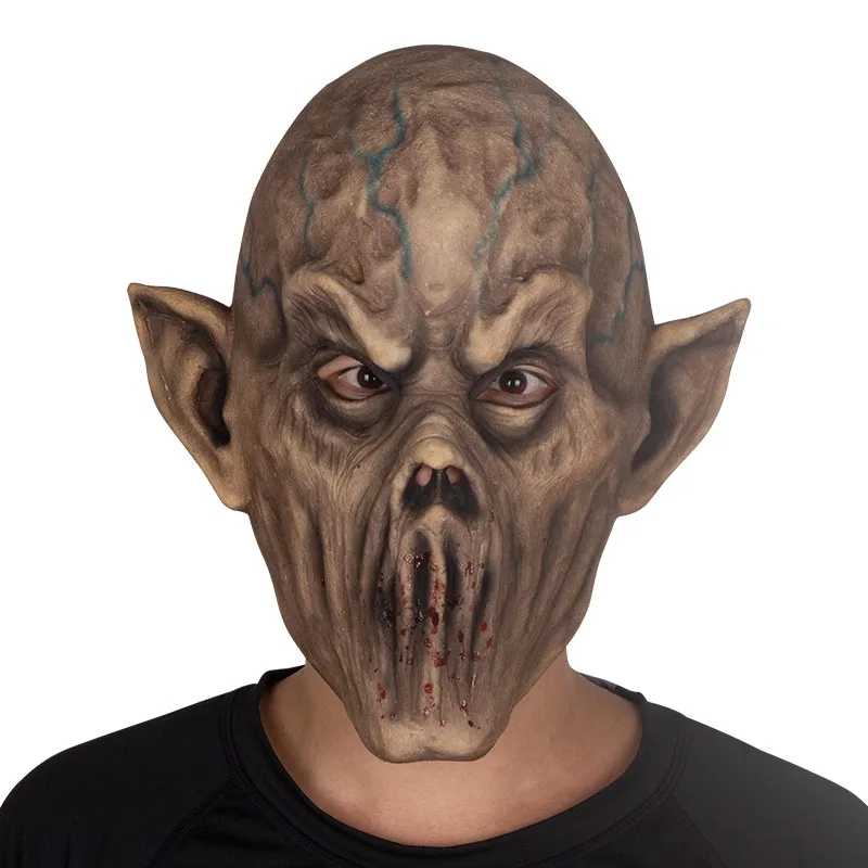 令人毛骨悚然的可怕万圣节角色扮演服装面具成人派对装饰道具