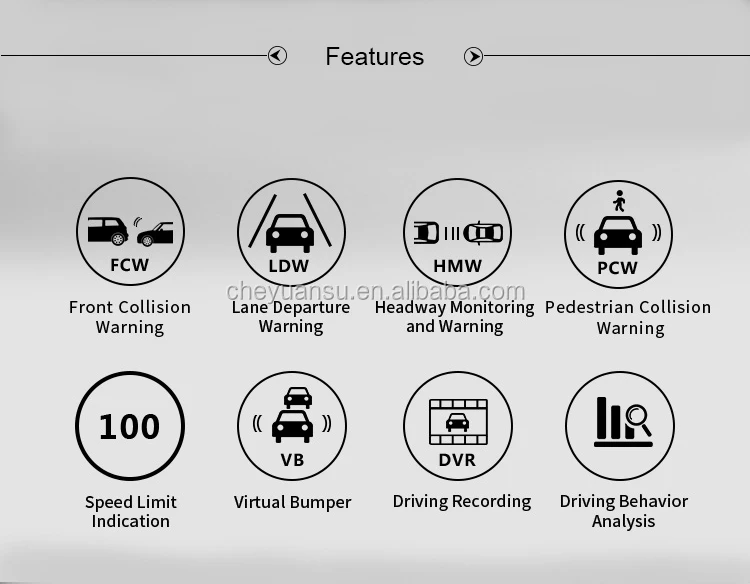 2合 1 便宜的价格 adas 前车相机 vb 虚拟保险杠预警系统,用于车队