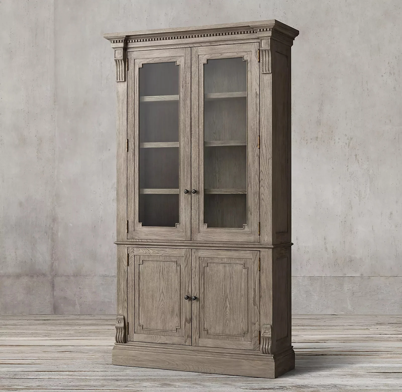 American Vintage Solid Wood Living Room Furniture Storage Bookcase ...