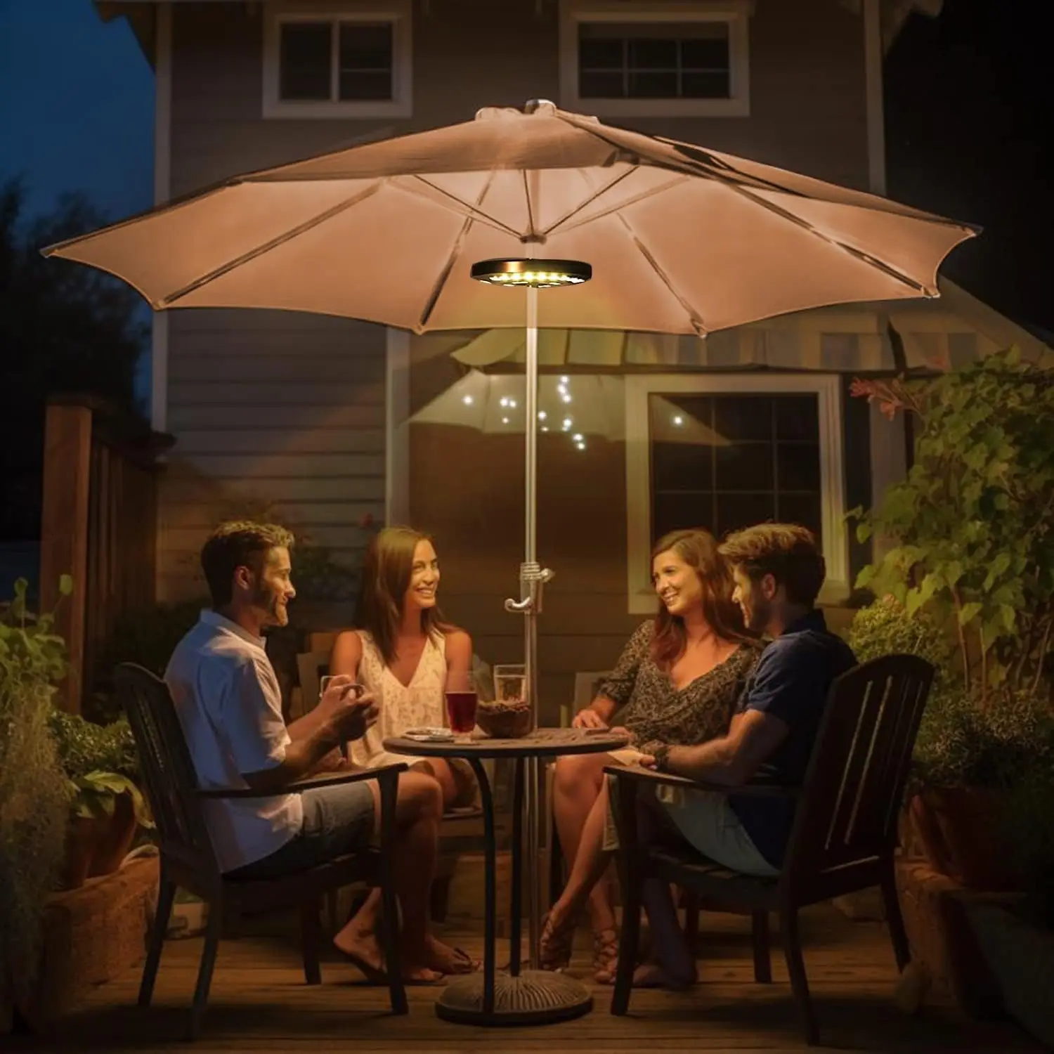 Solar Patio Umbrella Lights Rechargeable Umbrella Patio Lights Beach