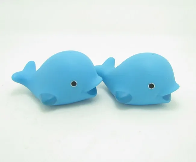 EN71 Flashing kids sea animal bath toy led blue dolphin fish bath light lamp toy