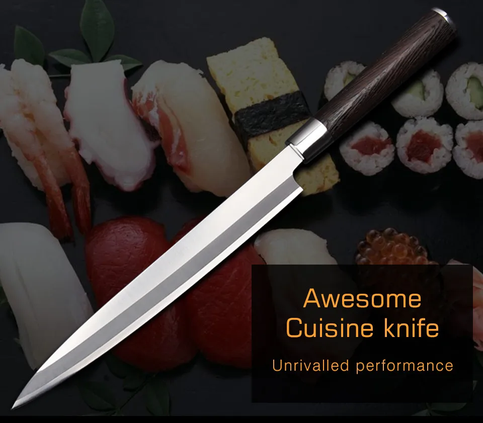 300mm Sushi Knives German Stainless Steel Wenge Handle Kitchen Knives