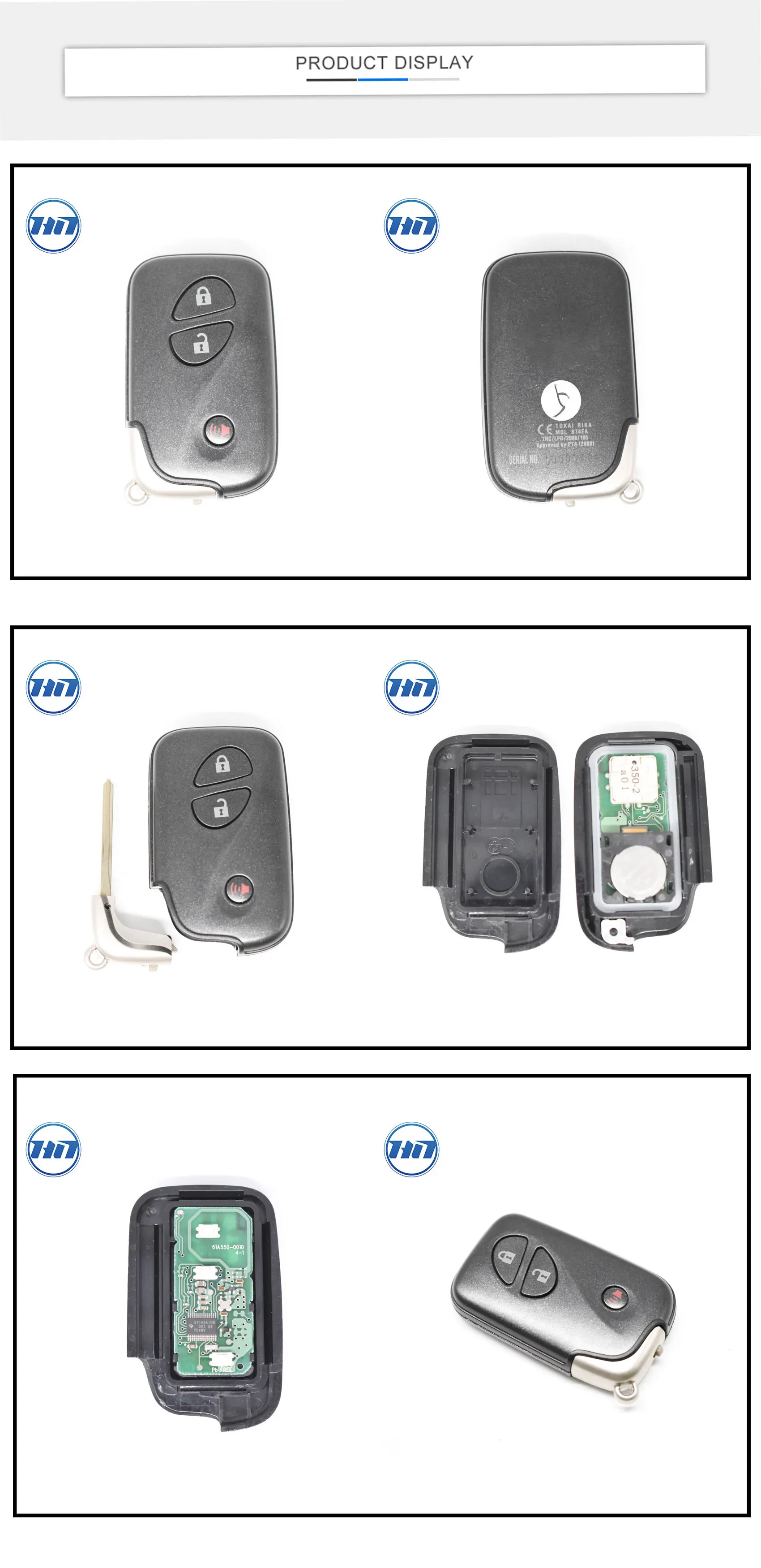 Original Auto Car Key B74ea Fsk 433mhz 4d 2+1 Buttons Remote Key Fob