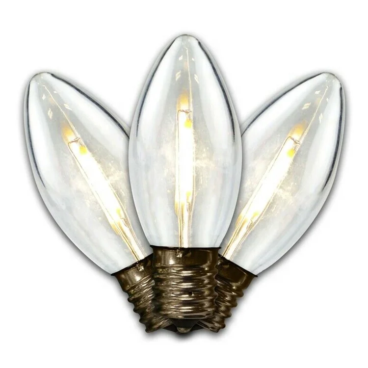 New Retrofit Impact Resistant C9 120V Warm White LED Replacement Bulbs E17 intermediate Base