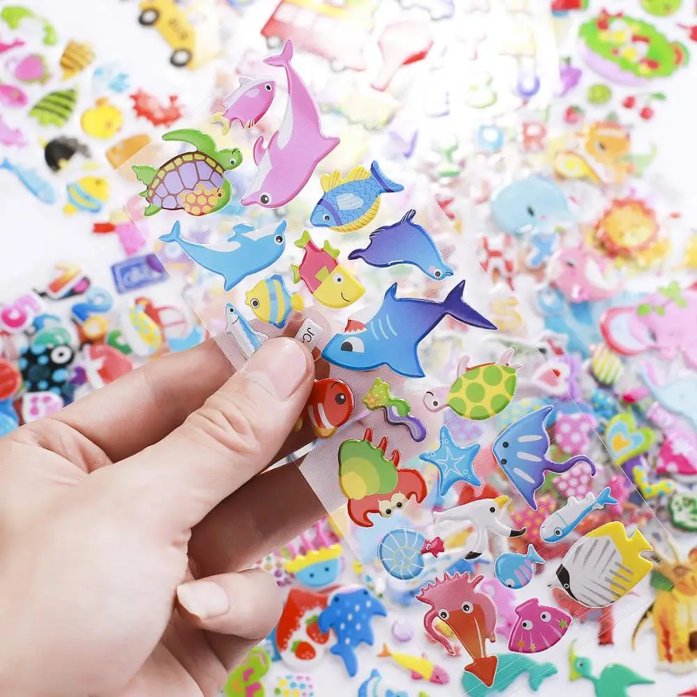 3D Puffy Stickers for Kids sticker, Bulk Stickers for Girl Boy Birthday Gift sticker, Toddlers Including Animals Stars sticker