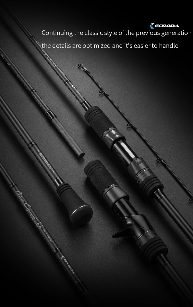 ECOODA BLACK EXPERT II Slow Jigging Rod 1.83-1.9m Full FUJI Parts Light  Boat Spinning Casting Fishing Rod 12-18kg Drag Power Rod - AliExpress