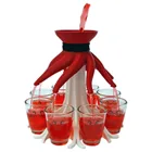 3d 印刷タコ形状プラスチックドリンクディスペンサー飲料ディスペンサー分割カップ.fill 8 カップ同時に