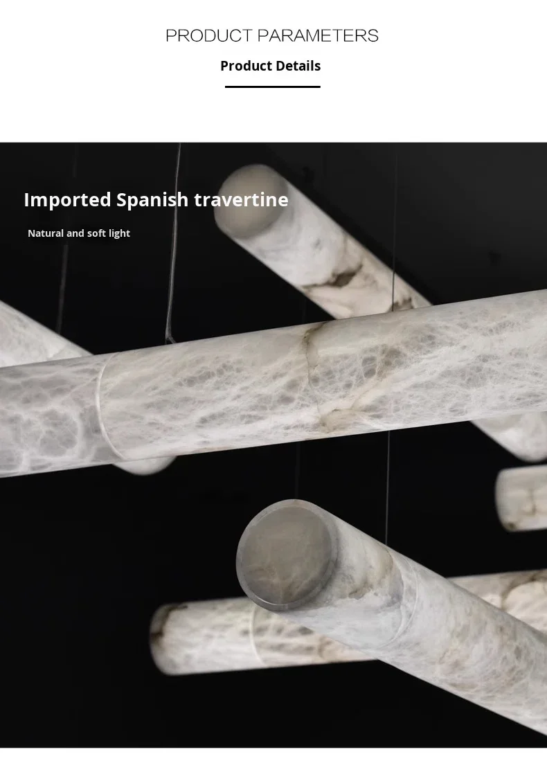 product all copper natural marble led chandelier ceiling mounted dimmable luxury dining bar lamp chinese character strip middle size-11