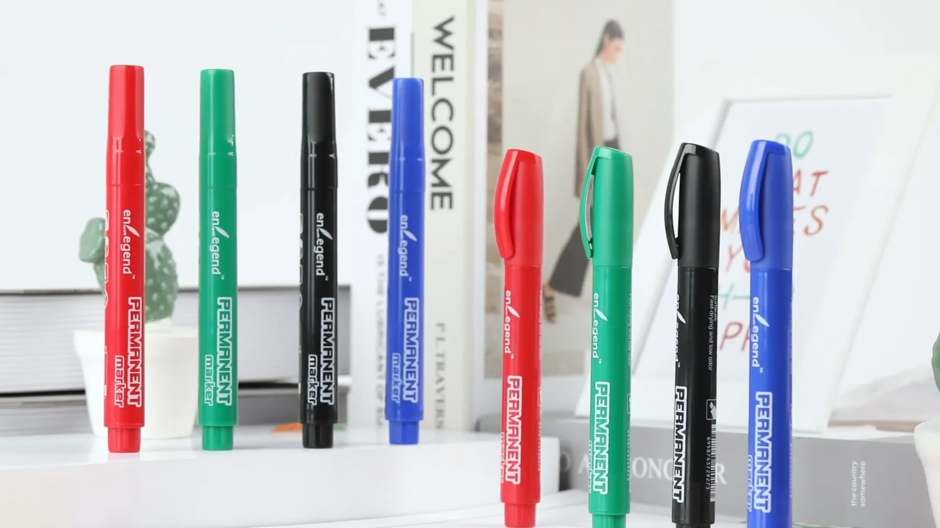 Classic Design Nontoxic Waterproof Medium And Fine Dual Tip Marker