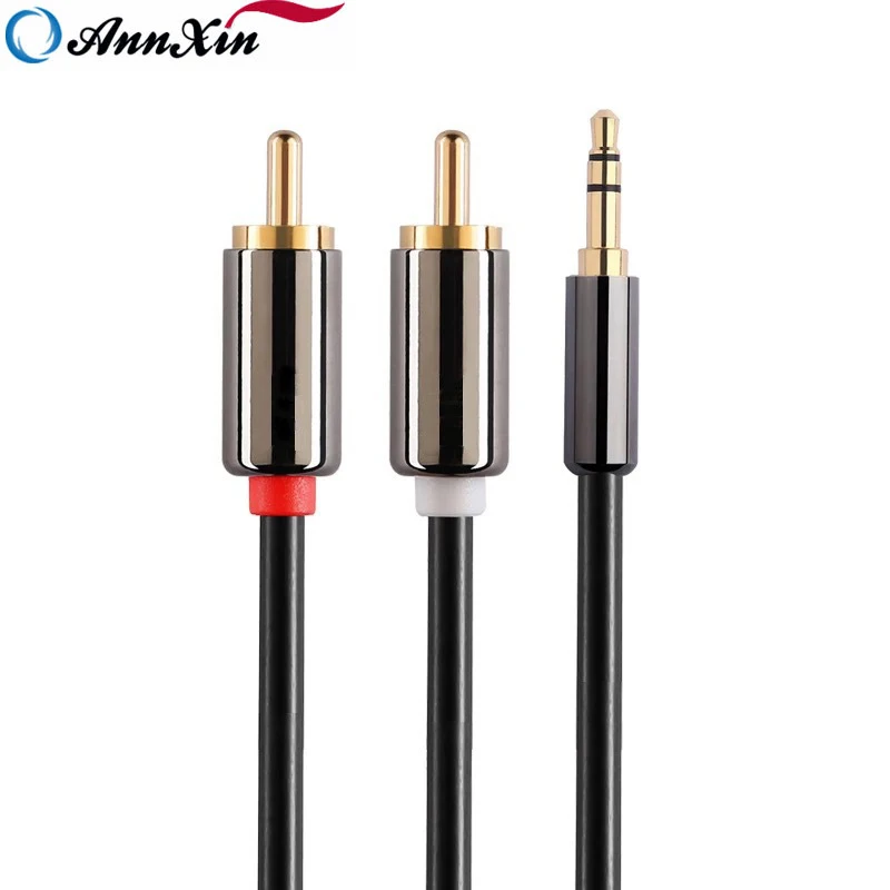 3.5mm to 2-male RCA Adapter Audio Stereo Cable