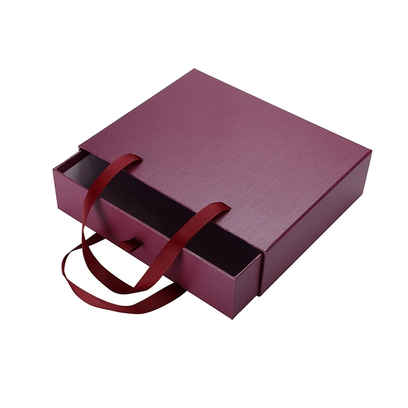 Elegant Customized Cardboard Shawl And Scarf Drawer Slide Packaging