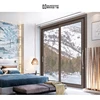 50 years guarantee D136C aluminum essential double sliding patio door with internal mini blinds for commercial project