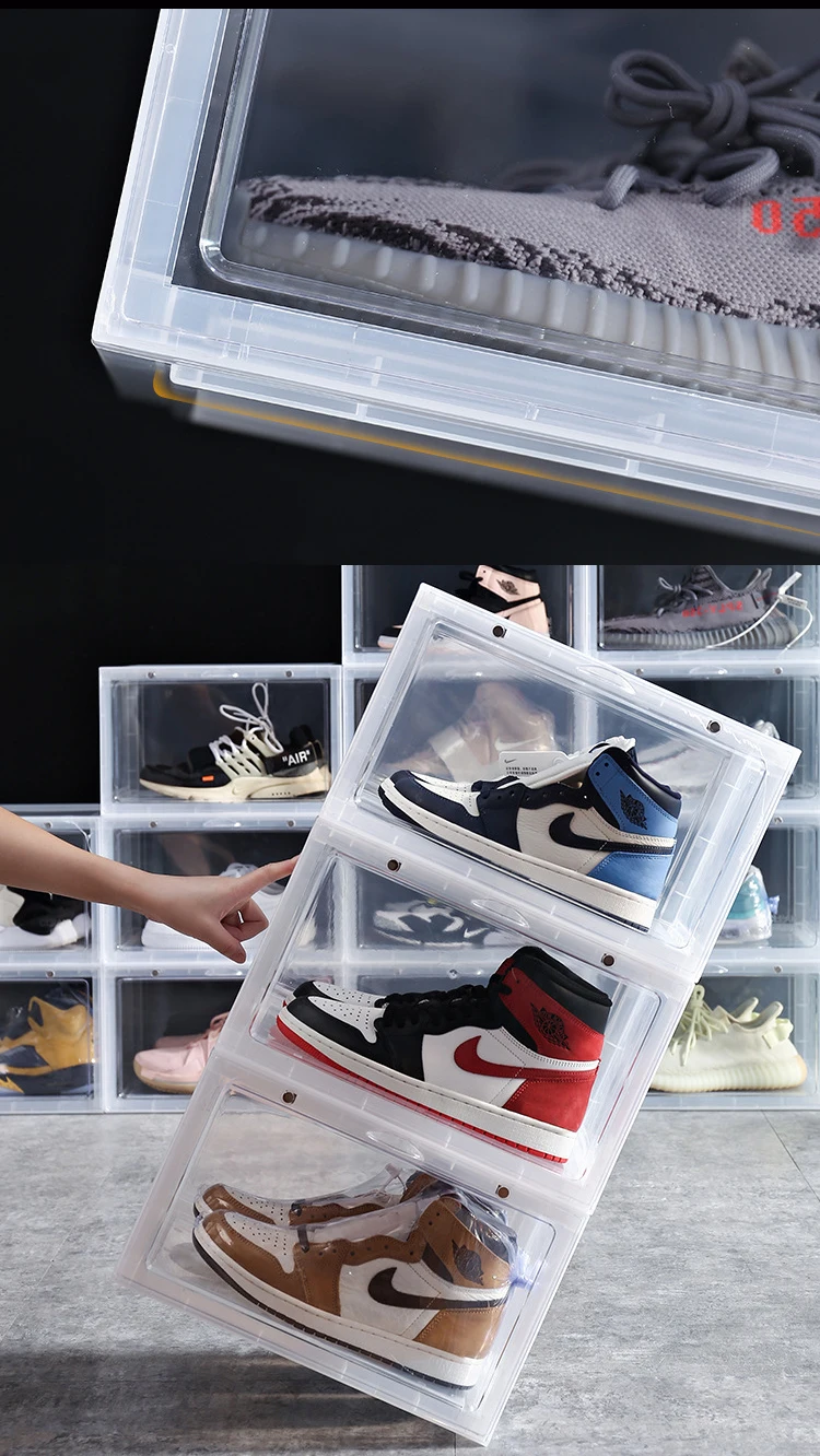 stackable clear shoe drawers on Factory Price Luxury Custom Printed Plastic Storage Shoebox Stackable Clear Shoe Storage Box With Magnet Wholesale Buy Acrylic Sneaker Box With Magnet Acrylic Sneaker Box Clear Shoe Storage Box Product On Alibaba Com