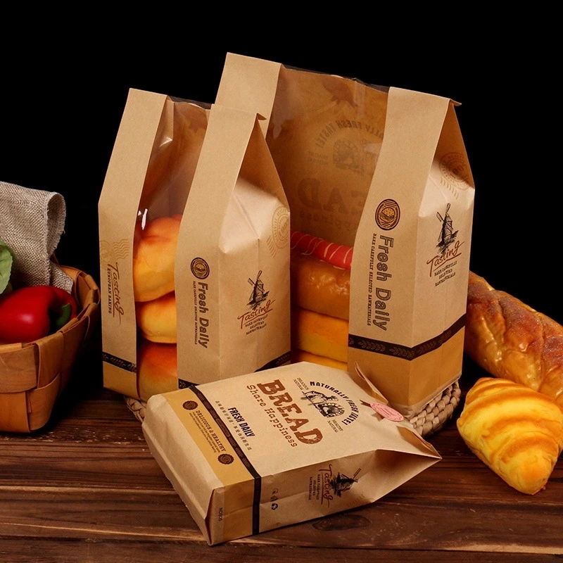 Bread Packaging Bag Custom Biodegradable Bakery Plastic Bread Bags With