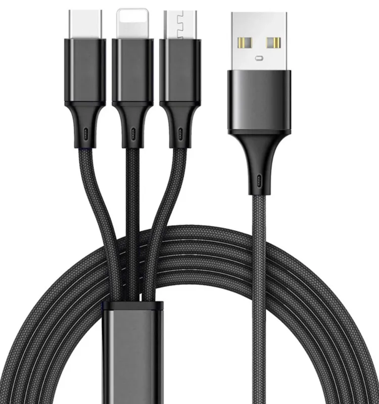 5A Fast Multi Charger Cable Universal USB Charging Cable with Micro USB Type c Port Cable for 8-PIN Most Android Phones - ANKUX.COM