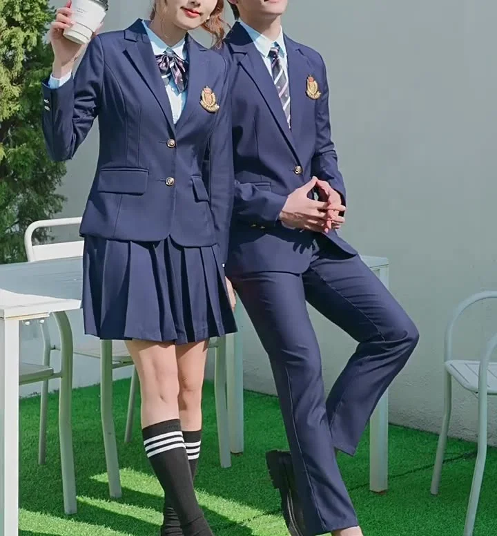 Custom School Girls Uniform High School Uniforms Blazer and Skirt Pant Suit Best Professional Suits 