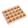 Wooden classroom chalk receive box front office desktop rectangle grid sorting more so on custom